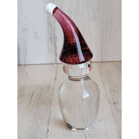 Larson Crystal snowman santa hat figure home decor xmas - Picture 3 of 6